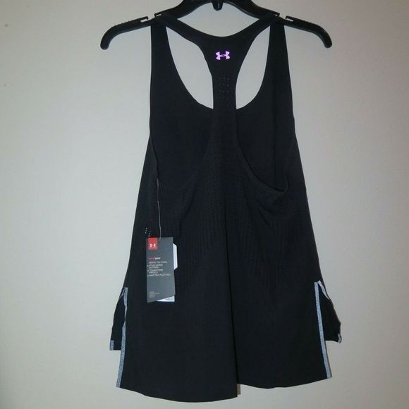UNDER ARMOUR 1290898 001 Womens Sz X SMALL Accelerate Tank Top Black - Picture 2 of 4